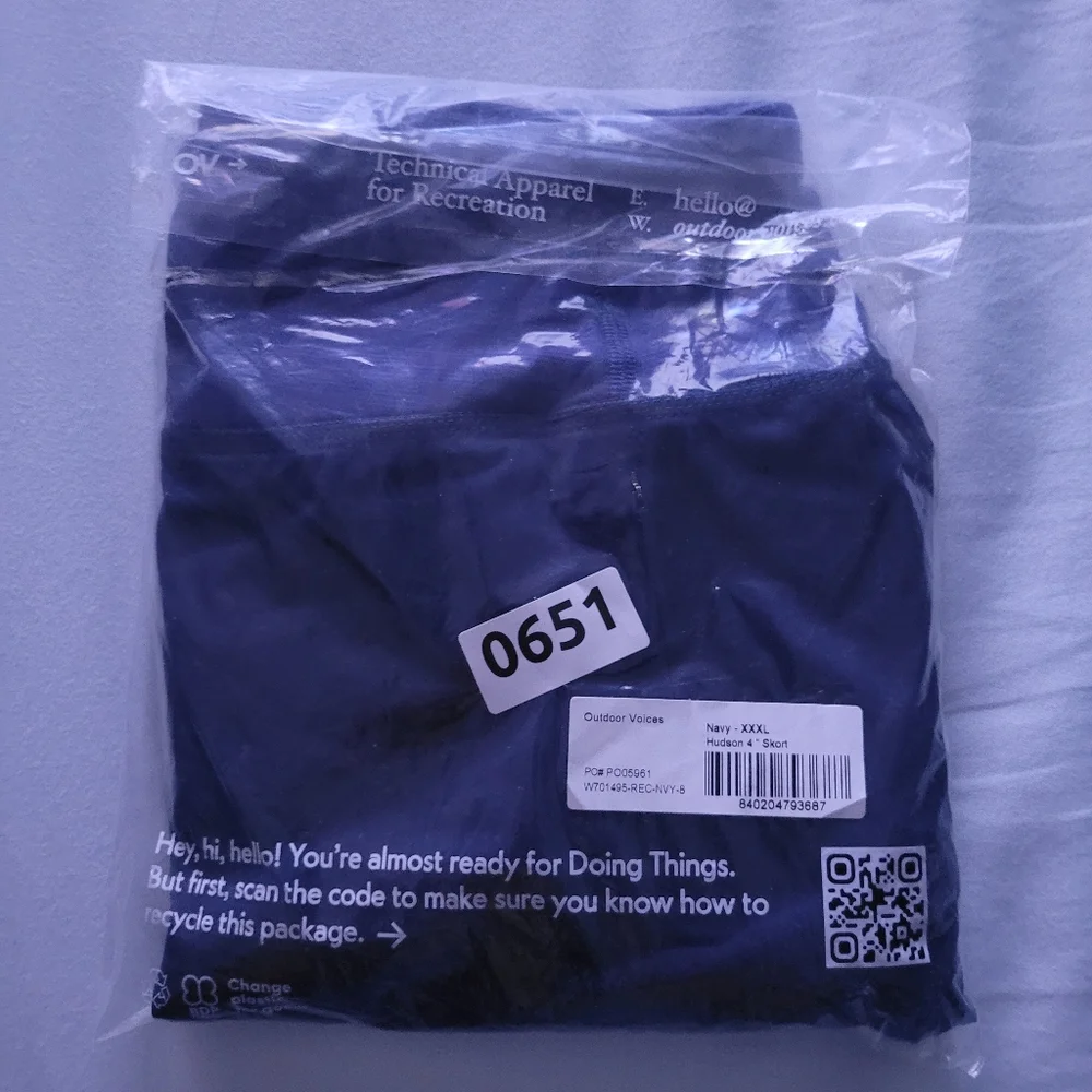 NWT  Outdoor Voices  Hudson 4" Skort  Size XXXL  Navy - Picture 6 of 8